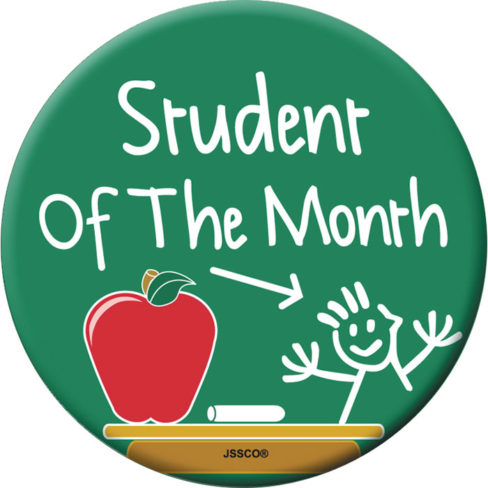 Student Of The Month Button Jones School Supply